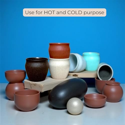 Image of Happy Cove Eco Friendly Cup Set of 6 for Tea | Unbreakable Chai Cups | 225ml | Coffee Cup Made with Rice Husk & Bamboo Fibre | Microwave Safe Tea Kulhad | Hot & Cold Coffee Mug, Milk & Tea Cup Set