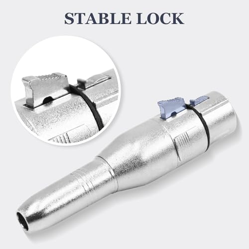 Adaptador XLR 3 Pin Hembra a Jack 1/4" Hembra 4 unidades miniatura 2