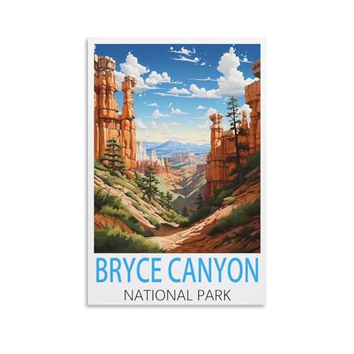 Poster vintage Bryce Canyon National Park grand format 50x75