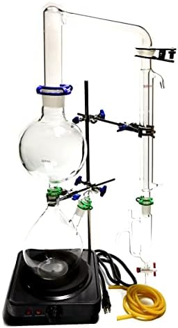 Dinglab,Essential Oil Steam Distillation Apparatus Kit,110v,Liebig Condenser Us Plug