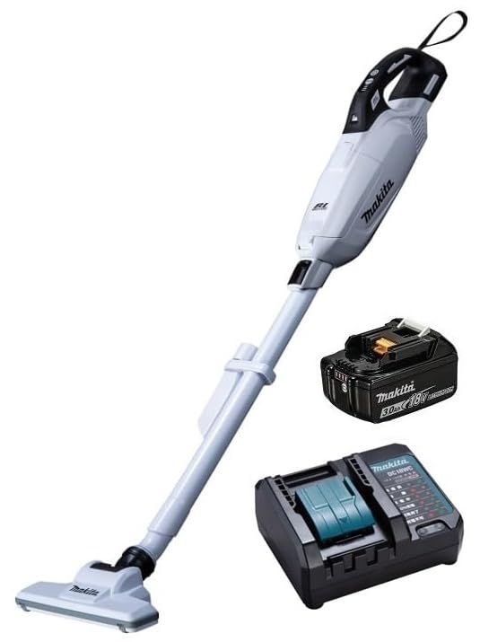 充電式クリーナ CL285FDZW(白)+バッテリBL1830B+充電器DC18WC付 紙パック式 18V対応 カナジンオリジナルセット品