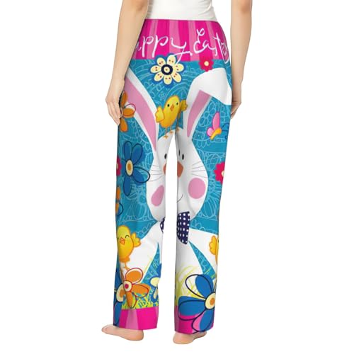 Pantalon de pyjama ample pour femme imprimé Pâques - 3