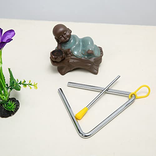 Image of 5 Inch Musical Steel Triangle Percussion Instrument With Striker