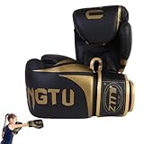 Boxsackhandschuhe – 22 cm professionelle Trainingshandschuhe aus strapazierfähigem PU-Leder, stoßdämpfende Polsterung, schwere Boxhandschuhe für Damen und Herren, ideal für Kickboxen, Sparr