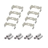 SinLoon T5 T8 LED Light Bulbs 8 Clips Holder Bracket+3Pin 4 Connector Double End Fluorescent Coupler Plunger Lampholder for Lamp Socket Shop Light Fixture, Led Ceiling Lamp(4-Pair 21MM)