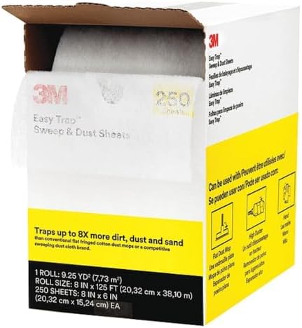 3M Easy Trap Sweep and Dust Sheets, 1 Roll of 60, 8" x 6" Sheets