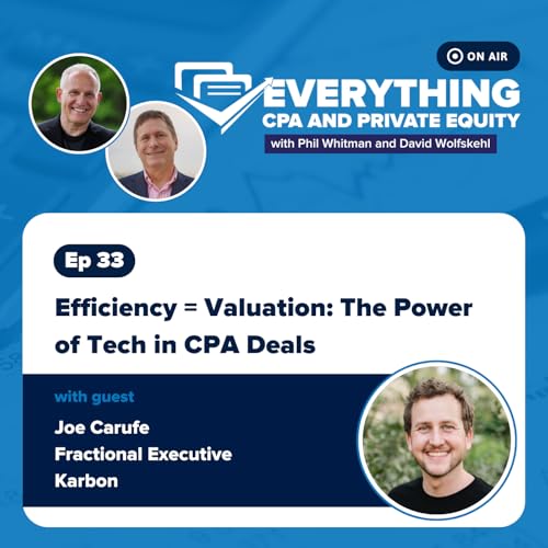 Page de couverture de Ep 33: Efficiency = Valuation: The Power of Tech in CPA Deals with Joe Carufe
