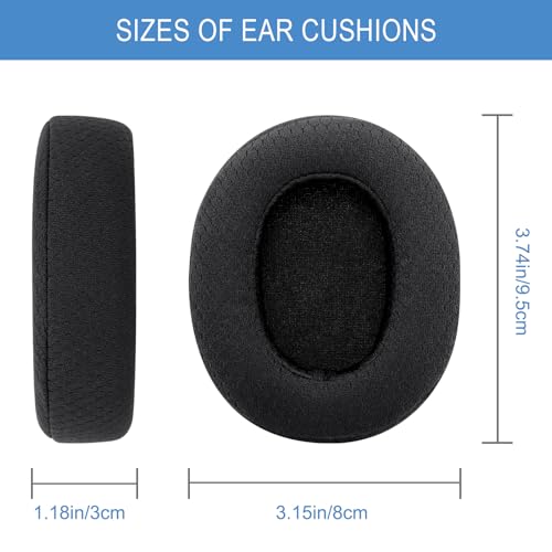 Almohadillas para auriculares GEVO para Sennheiser HD4.50BT / HD4.50BTNC / HD4.50SE, color negro malla | También compatibles con HD450BT / HD450 / HD4.40BT, y modelos HD4.30G / HD4.20S / HD458BT / HD400S / HD350BT miniatura 6