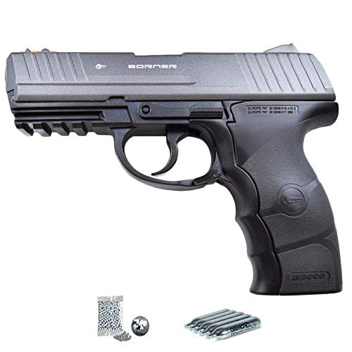 Pack Pistola de balines (perdigones Bolas de Acero BB's). Arma de Aire comprimido CO2 Calibre 4,5mm <3,5J