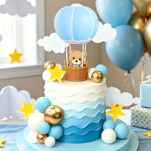 Blue Bear Cake Decoration Set
