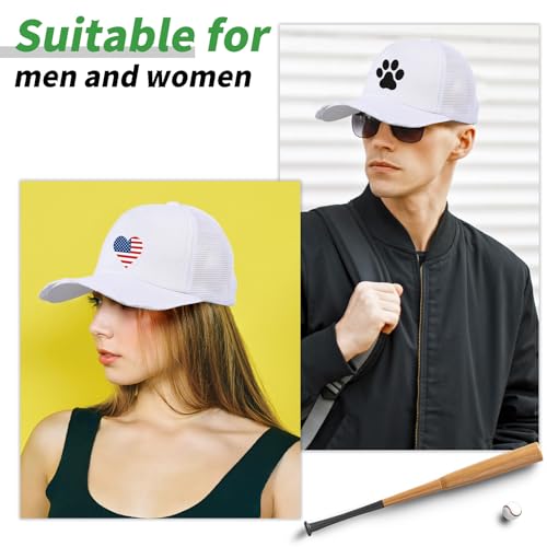 Image of Suhine 24 Pcs Blank Trucker Hat Bulk Unisex Mesh Baseball Cap for Sublimation Embroidery Vintage Adjustable Hat for Men Women