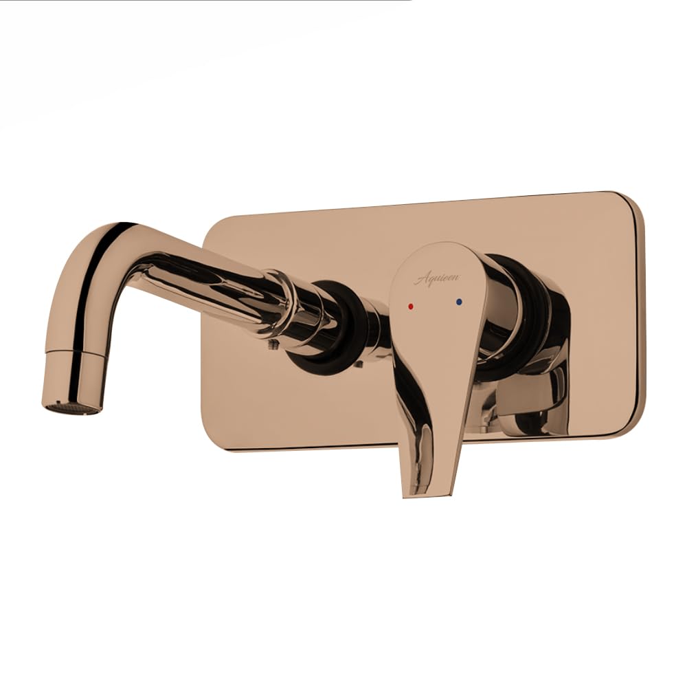Aquieen Luxury Series Extended Body Hot & Cold Basin Mixer Basin Tap (Wall Mounted - Entice Rose Gold) (B08FYKNZ9Z) Amazon Price History, Amazon Price Tracker