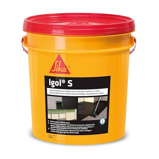 Sika - Impermeabilizante asfáltico - Igol S Preto - Concreto, alvenaria e metal - Fácil aplicação - Galão 3,6L
