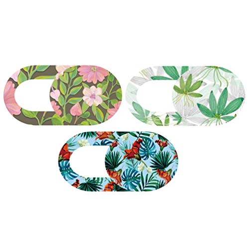 Solustre - Funda de cámara diapositiva con diseño de flor, cobertura de confidencialidad, para cámara web, confidencialidad, cámara cursor...