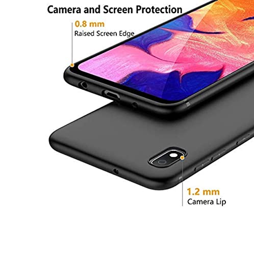 Image of Mobile Back Cover Case for Samsung Galaxy A10, Sm-A105G /Ds, Sm-A105M /Ds (Silicone Case|CameraProtection|Black SC1510)