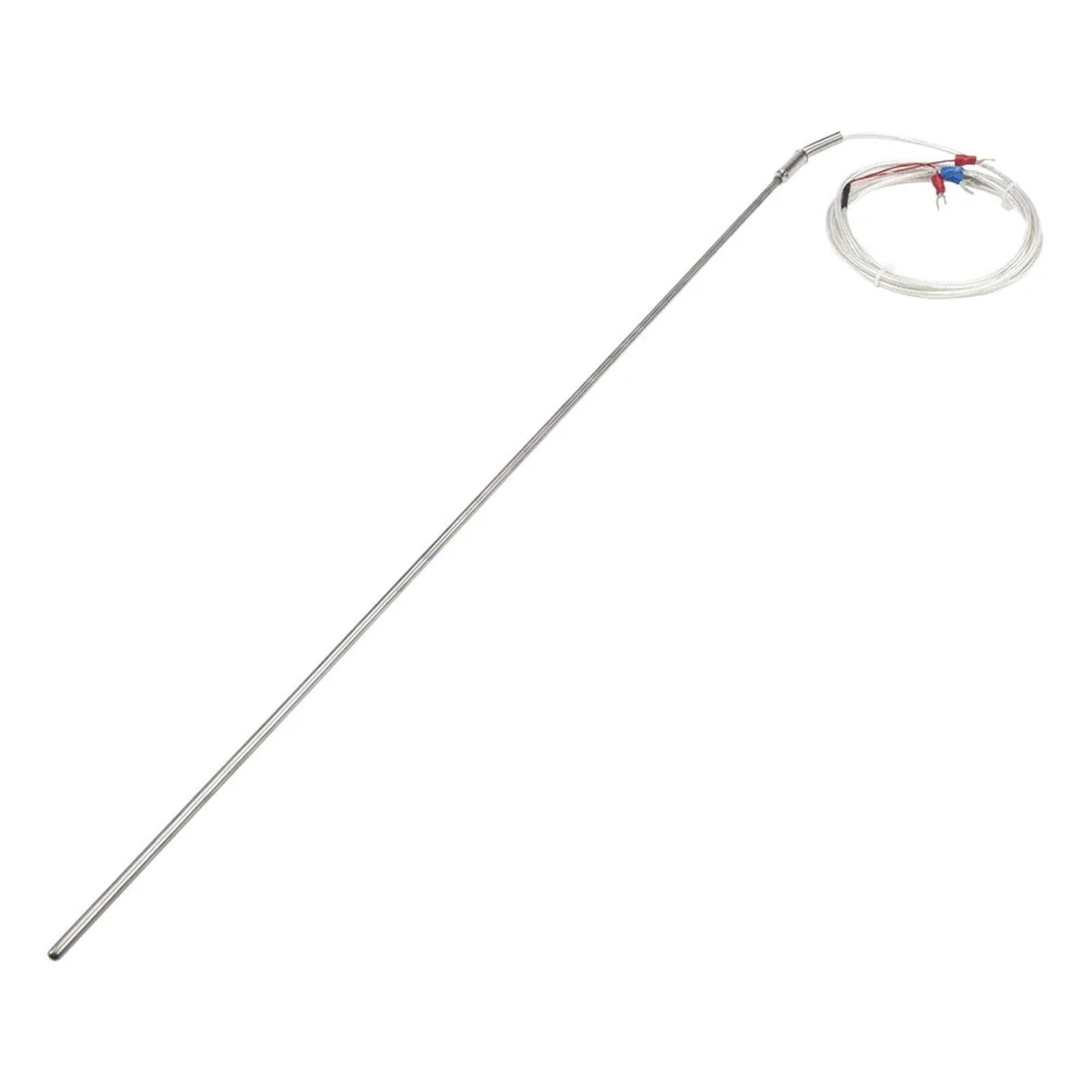 FTARP08 PT100 tipo 4 fili 2m FEP cavo 500mm 316L sonda flessibile in acciaio inossidabile guaina sensore di temperatura RTD (un diametro di 4 mm)