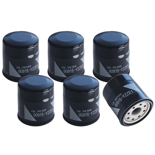 90915-YZZE1 Engine Oil Filter 6-Pack Replacement for Toyota & Lexus Fits Camry Corolla RAV4 Prius Highlander Avalon