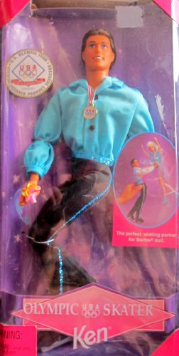 Muñeco Ken Patinador Olímpico USA Mattel miniatura 1