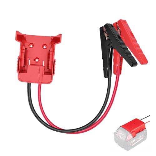 Jumper Cables alligator clips Compatible with Mil.waukee M18 18V Batteries Silicone wire 8AWG 1.3FT Automotive Booster Cables for Jump Starting Tool Battery Temperature resistance 392 200