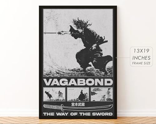 Image of Gamya Framed Japan Samurai Theme Motivational Quote Posters For Office, Living Room, Bedroom Wall Decor - Aesthetic Room Decor (13x19 Inches) (BF (ANIME))