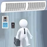 Cortina de aire comercial con control remoto, doble velocidad de viento, bajo ruido para uso en interiores