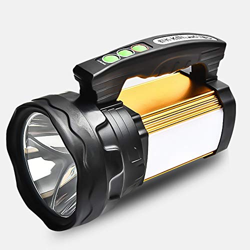 Preisvergleich Produktbild YUN Searchlight@ LED Handscheinwerfer Wiederaufladbare Akkulampe Dimmbar 100W 3 Lichtmodi 6000Mah Powerbank Handlampe IPX5 Wasserdicht Strahler Arbeitsleuchte Ideal Für Camping Outdoor Notfallleuchte