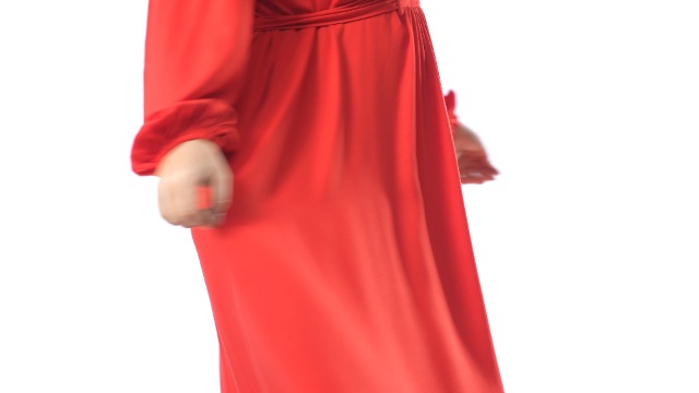 Carrdc Plus Size Maxi Dress for Women Tie Back High Waist Long Peasant  Sleeves with Pockets (Red,2X) at Amazon Women's Clothing store