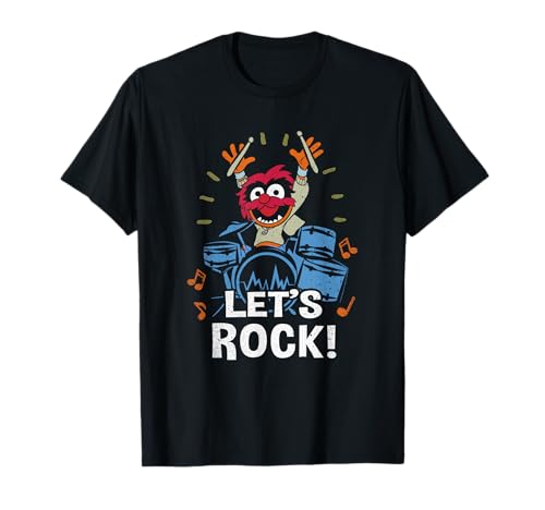 Disney The Muppets Animal Let's Rock Drums Distressed Logo T-Shirt