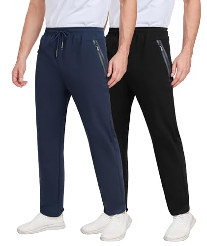 Jogging homme lot de 2 pantalons de sport à taille élastique confort
