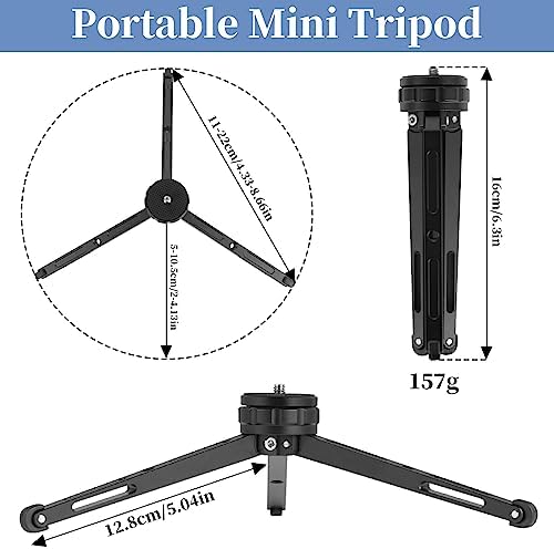 Sequpr Mini Tripod, Mini Tabletop Camera Tripod Stand, Small Desktop Tripod, Portable Tripod for Camera Mobile Phone Tripod Ball Head Stabilizer