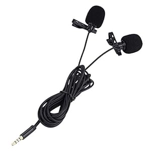 Bewinner Condensator tweekoppige reversspeld 3,5 mm microfoon voor smartphone