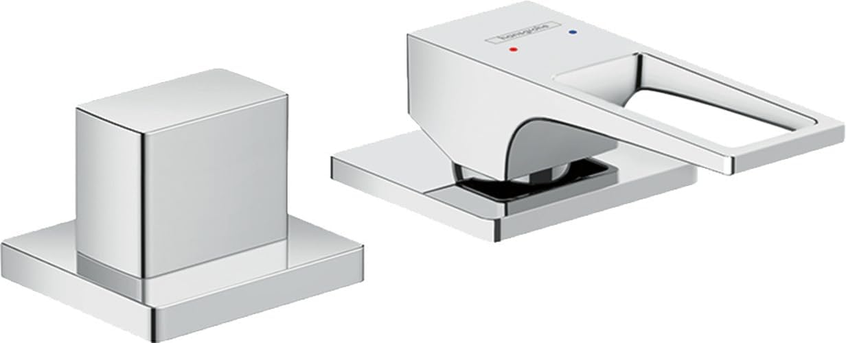 hansgrohe Metropol 2-Hole Rim-Mounted Manual Bath Mixer, Loop Handle, Chrome