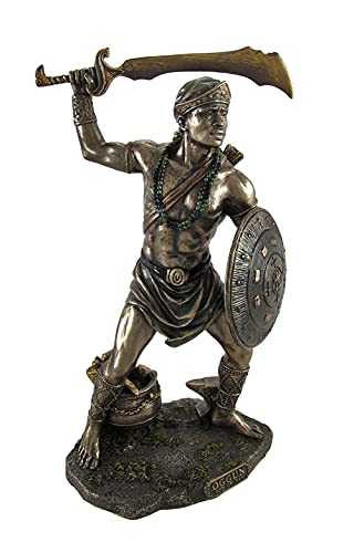 "Bronzed Oggun God Of Iron Hunting Politics And War Statue #TOP1