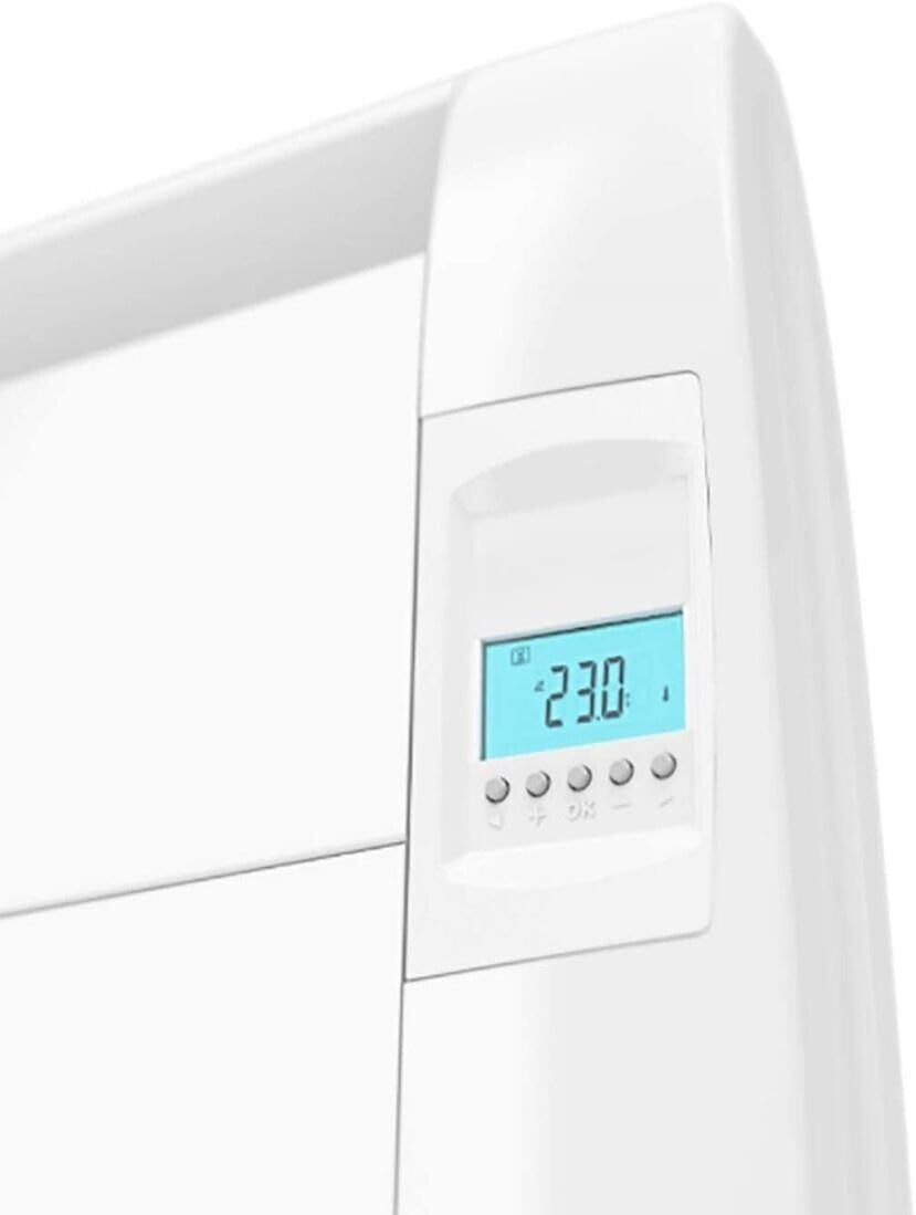 Emisor térmico sin fluido 1500W, eficiente y compacto, ideal para calefacción en espacios reducidos y control de temperatura.