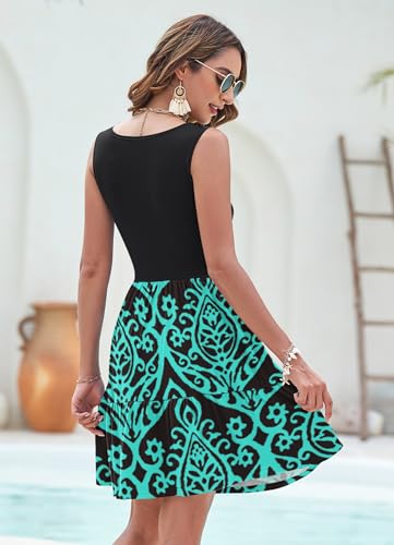 Image of AUSELILY Womens Summer Dresses 2026 Casual Sleeveless Sundress Beach Vacation Flowy Tiered Short Dresses with Pockets