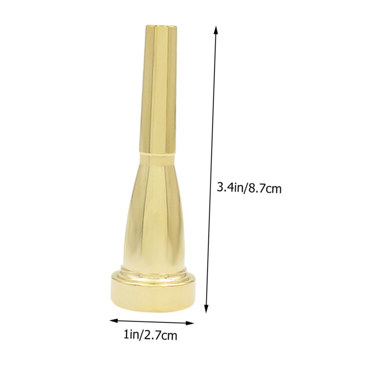 Yardwe Trumpet Replacement Metal Instrument Supplies Smooth Surface Comfortable to Blow Suitable for Marching Band Performance