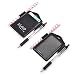 KLOUD City Pack of 5 Vertical Style Black Two Pocket PU Leather Business ID Badge Card Holder with Chain Holes and Two Pen Loop