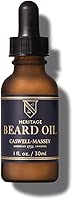 Caswell-Massey Heritage Face and Beard Oil for Men, Relieves Skin Sensitivity and Restores Moisture, Natural Beard Oil with Refreshing Scent, 1 Fl Oz