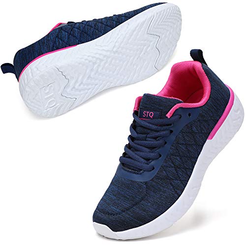 STQ Sportschuhe Damen Turnschuhe Orthopädische Laufschuhe Outdoor Sneakers Aque Rosa 40 EU Cover