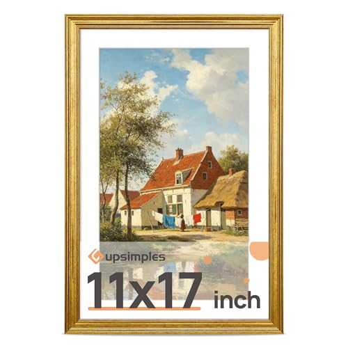 upsimples 11x17 Picture Frame Vintage Frames Decor 1Pack Gold