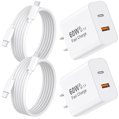 Image of iPhone 17 16 15 Charger Fast Charging 60W,[Apple MFi Certified] Dual Port | ﻿ USB C Wall Charger Block with 10FT USB to USB C Cable USB-C Fast Charger for iPhone 17 /Pro /Pro Max /17 Air /16 Pro Max /15