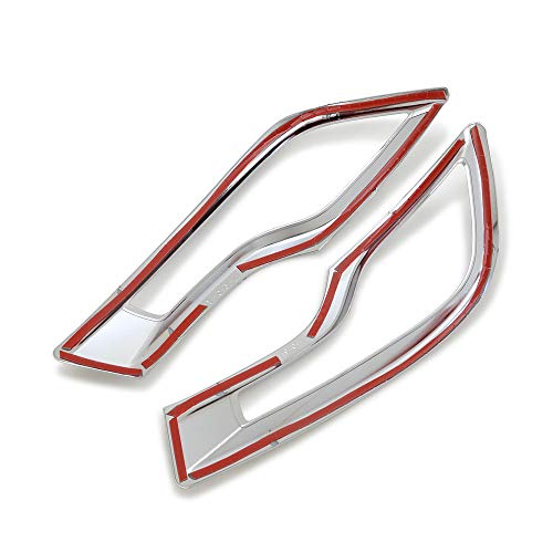 Kadore for Honda CRV CR-V 2017-2019 Chrome Rear Fog Lights Lamp Cover Trim Bezel 2-pc (Not for 2020 Year)