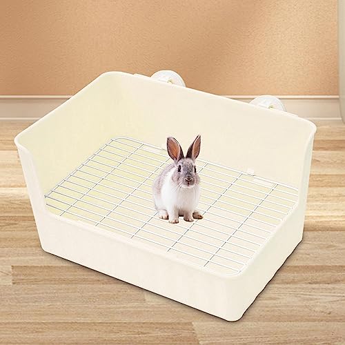 Bac à litière pour lapins et cages à chats design blanc durable - 7