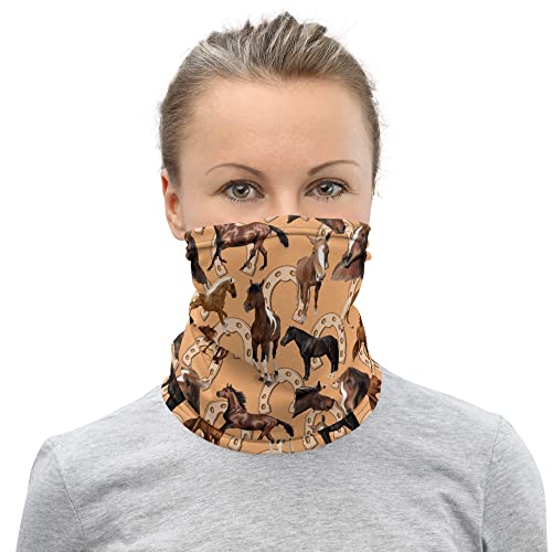 Horses Neck Gaiter Face Cover Scarf Stitched Unisex | Breathable Fabric | Stretch Fabric