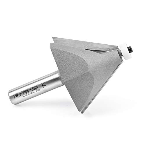 Amana Tool - 57258 Carbide Tipped Chamfer with Ultra-Glide Ball Bearing Guide Solid Surfac
