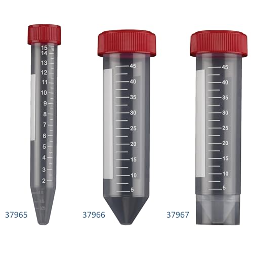 GIMA - Zentrifugenröhrchen aus sterilem Polypropylen, mit Deckel, konisch mit Basis, 50 ml, Packung mit 500 Stück, 37967