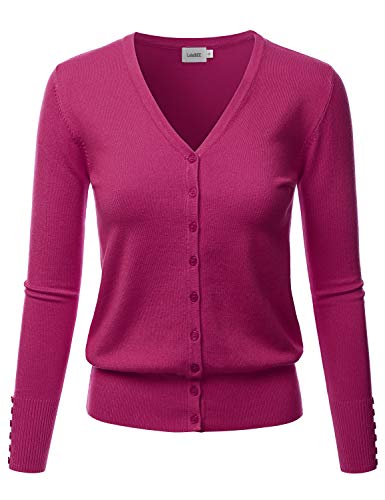 Image of LALABEE Women's V-Neck Long Sleeve Button Down Sweater Cardigan Soft Knit(S-XXL)