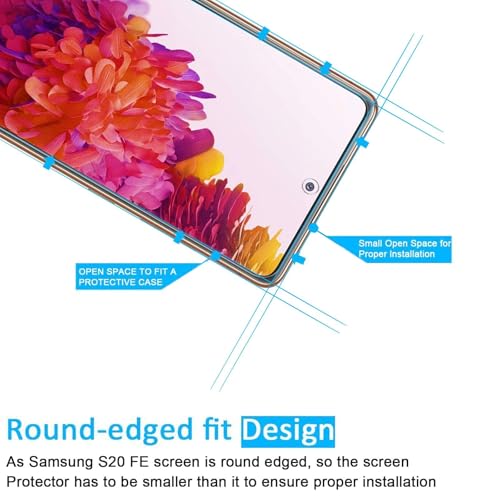 Image of NEW'C 3 Pack Designed for Samsung Galaxy S20 FE / S20 FE 5G Screen Protector Tempered Glass, Case Friendly Scratch Resistant,Bubble-Free, Ultra Resistant
