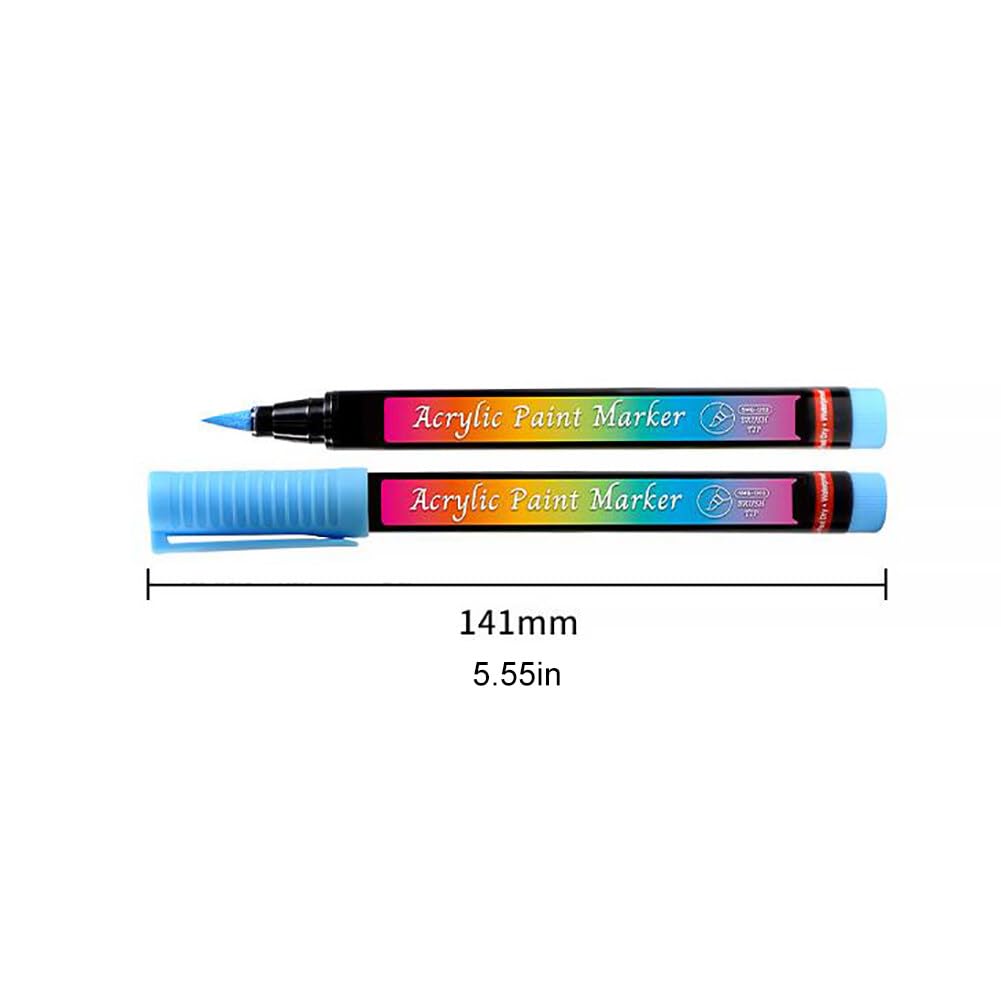 48 Couleurs Marqueurs Acrylique, Marqueur Pointe Extra-Fine, Marqueur Peinture À Base D'Eau Séchage rapide, pour toile, plastique, métal, bois et pierre, Stylo à ongles pour animaux de compagnie