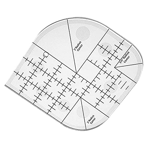 MEISO Regla de Corte de Esquina Curvada de Costura, Plantilla, Herramienta de Retales, DIY Suministros de Patchwork, Acrílico